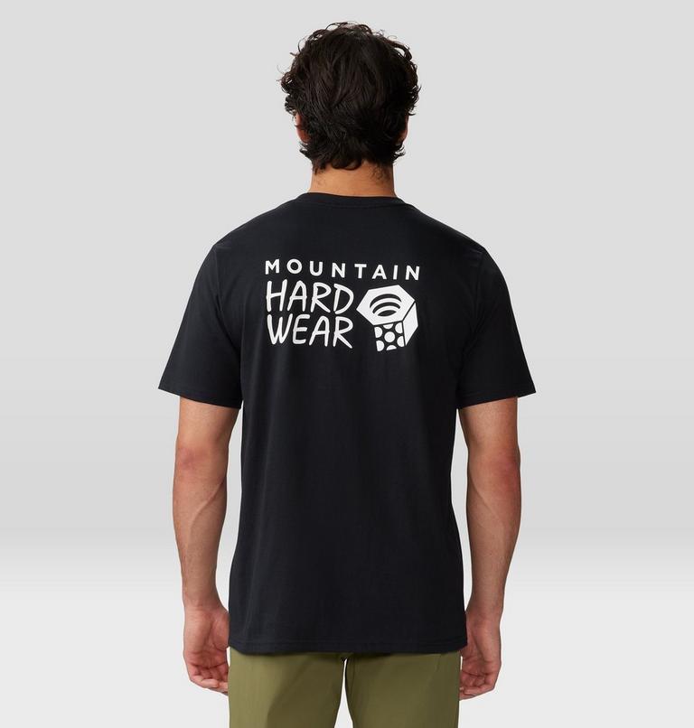 Men's MHW Back Logo Short Sleeve, Color: Black, image 2