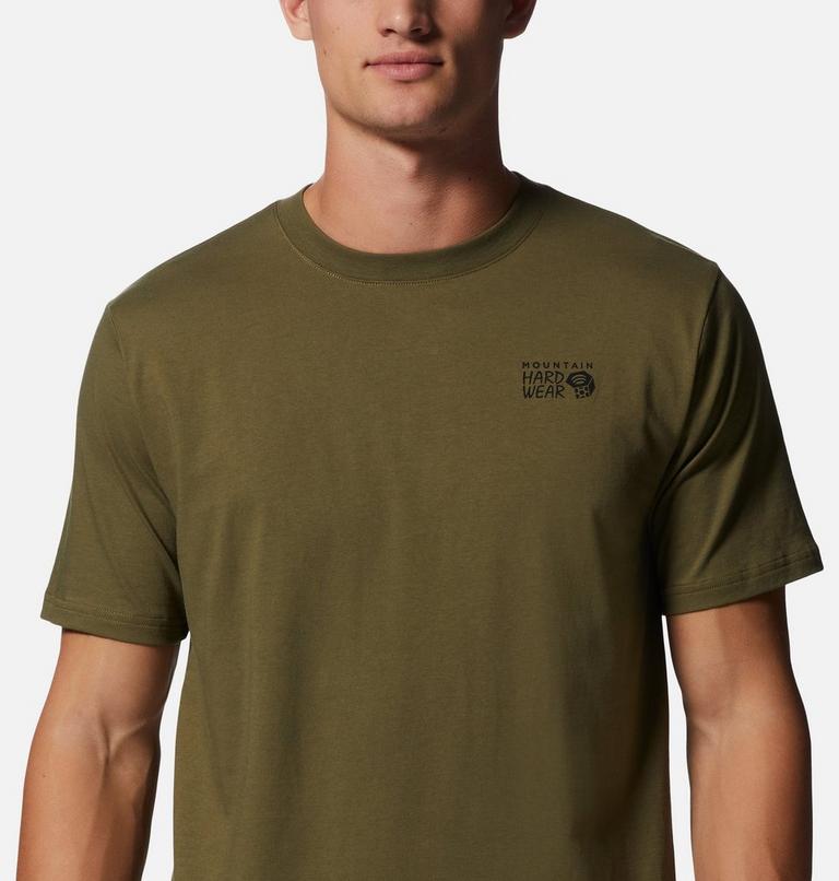 Men's MHW Back Logo Short Sleeve, Color: Combat Green, image 4