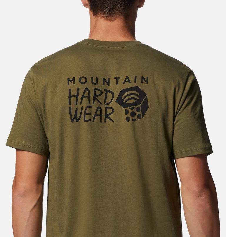 Men's MHW Back Logo Short Sleeve, Color: Combat Green, image 5