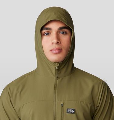 Men's Trail Sender Jacket, Color: Combat Green, image 4