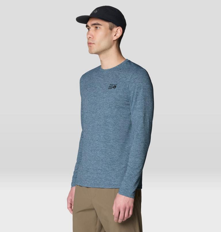 Men's Sunblocker Long Sleeve, Color: Adriatic Blue Heather, image 4