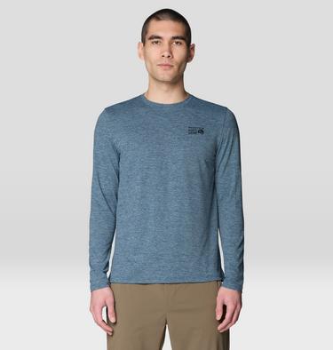 Men's Sunblocker Long Sleeve, Color: Adriatic Blue Heather, image 5