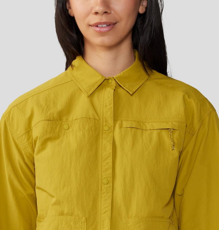 Women's Stryder Long Sleeve Shirt, Color: Dark Citron, image 4