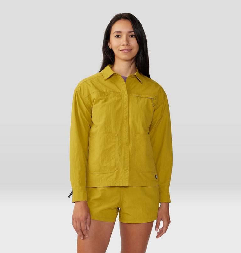 Women's Stryder Long Sleeve Shirt, Color: Dark Citron, image 5
