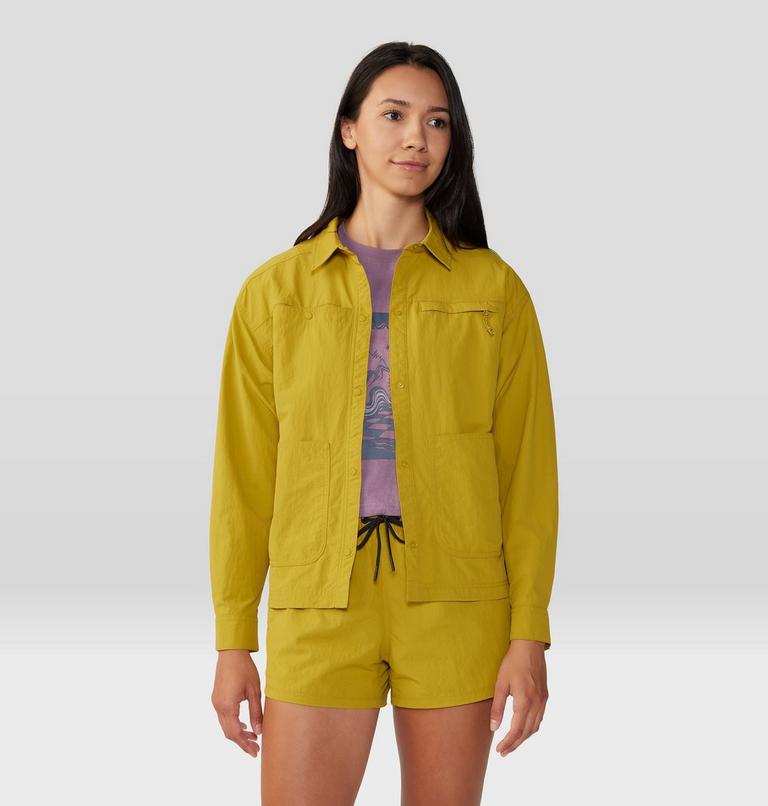 Women's Stryder Long Sleeve Shirt, Color: Dark Citron, image 6