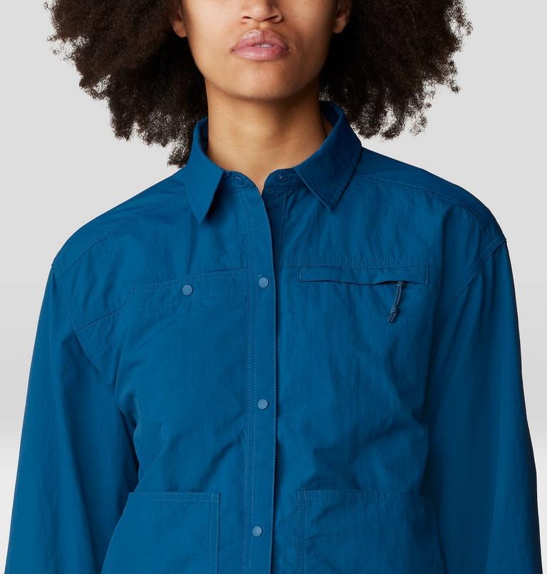 Women's Stryder Long Sleeve Shirt, Color: Dark Caspian, image 4