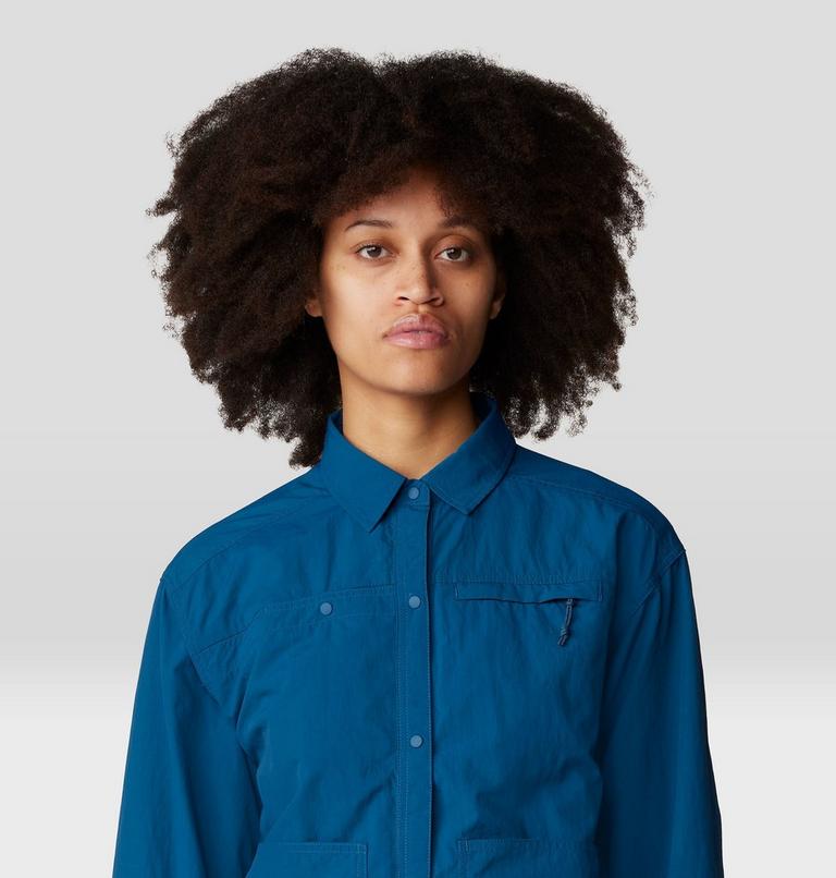 Women's Stryder Long Sleeve Shirt, Color: Dark Caspian, image 5