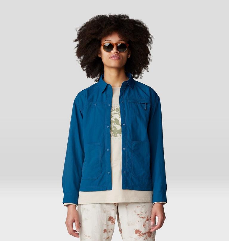 Women's Stryder Long Sleeve Shirt, Color: Dark Caspian, image 7