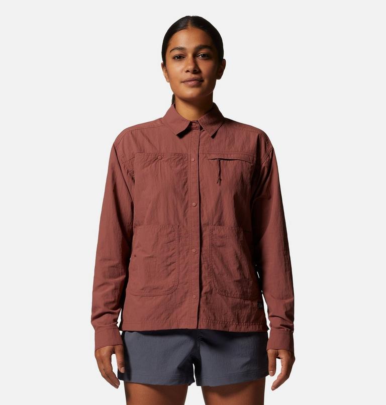 Women's Stryder Long Sleeve Shirt, Color: Clay Earth, image 1