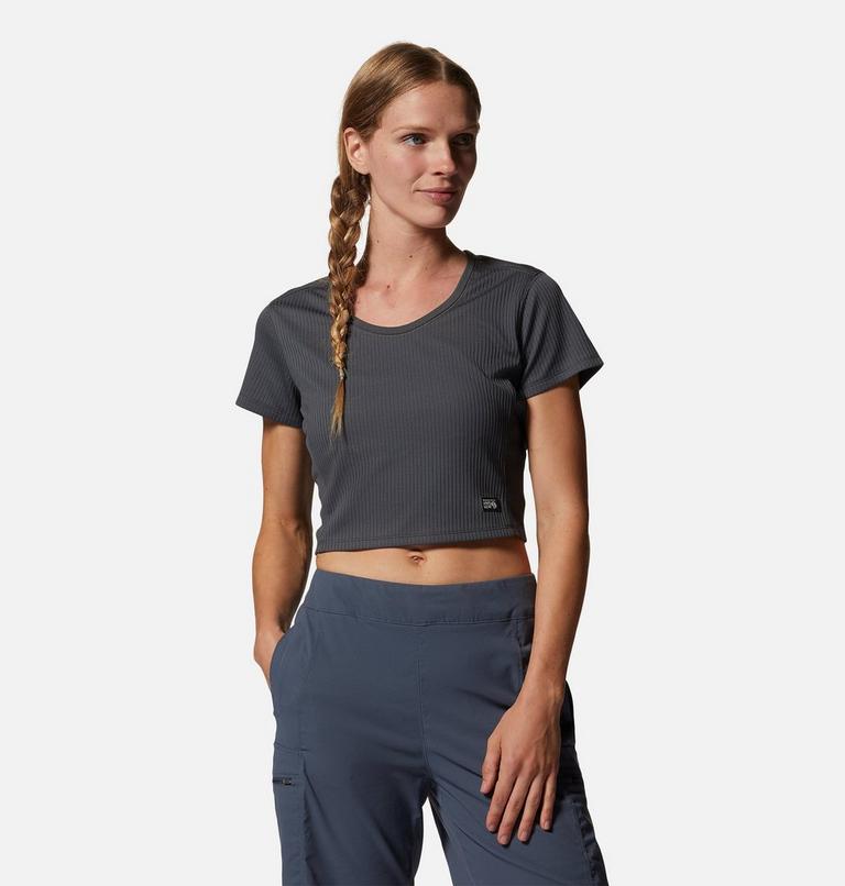 Women's Summer Rib Short Sleeve, Color: Volcanic, image 5