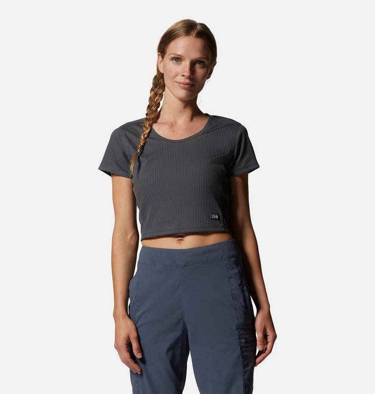 Women's Summer Rib Short Sleeve, Color: Volcanic, image 1