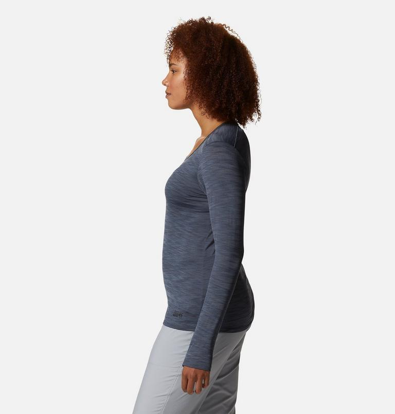 Women's Mighty Stripe Long Sleeve, Color: Blue Slate, image 3