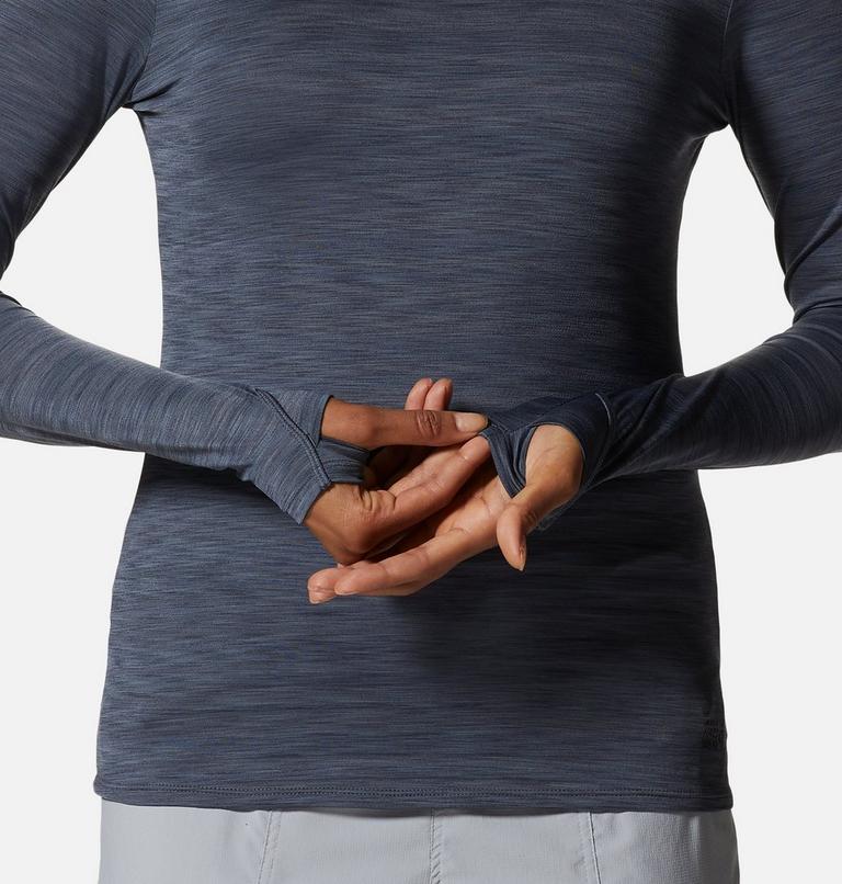 Women's Mighty Stripe Long Sleeve, Color: Blue Slate, image 5