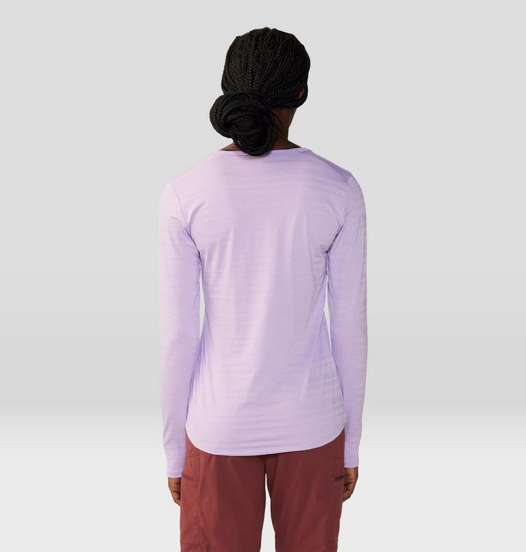 Women's Mighty Stripe Long Sleeve, Color: Wisteria, image 2