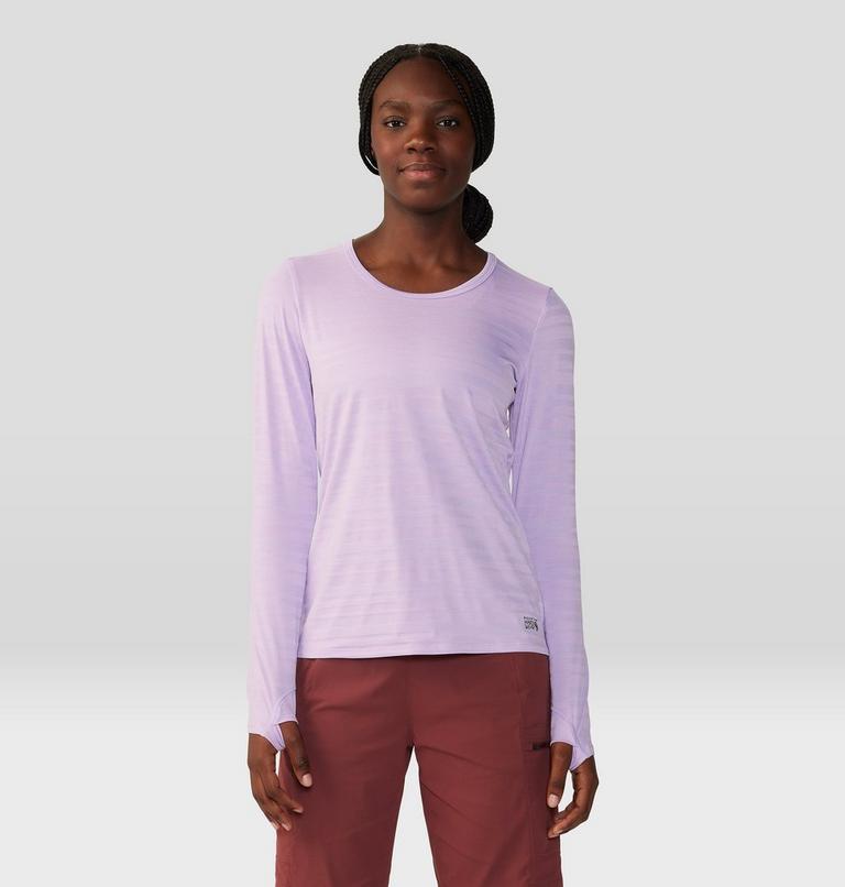 Women's Mighty Stripe Long Sleeve, Color: Wisteria, image 1