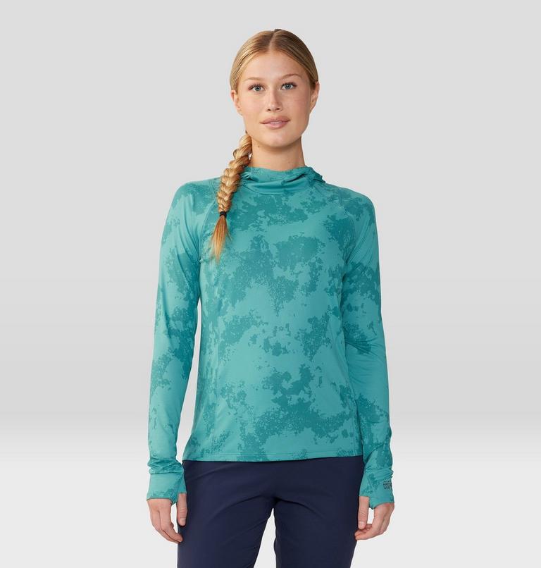 Women's Crater Lake Active Hoody, Color: Palisades Scatter Dye Print, image 1