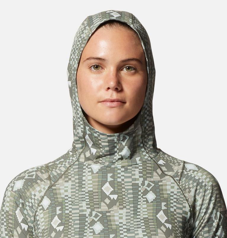 Women's Crater Lake Active Hoody, Color: Mantis Geos Print, image 4
