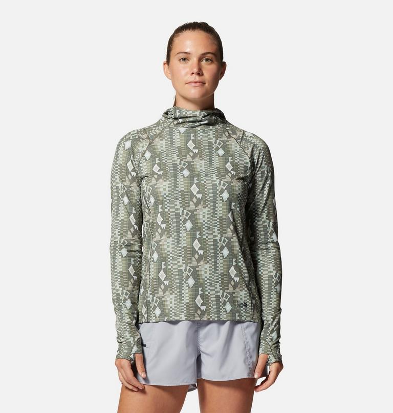 Women's Crater Lake Active Hoody, Color: Mantis Geos Print, image 1