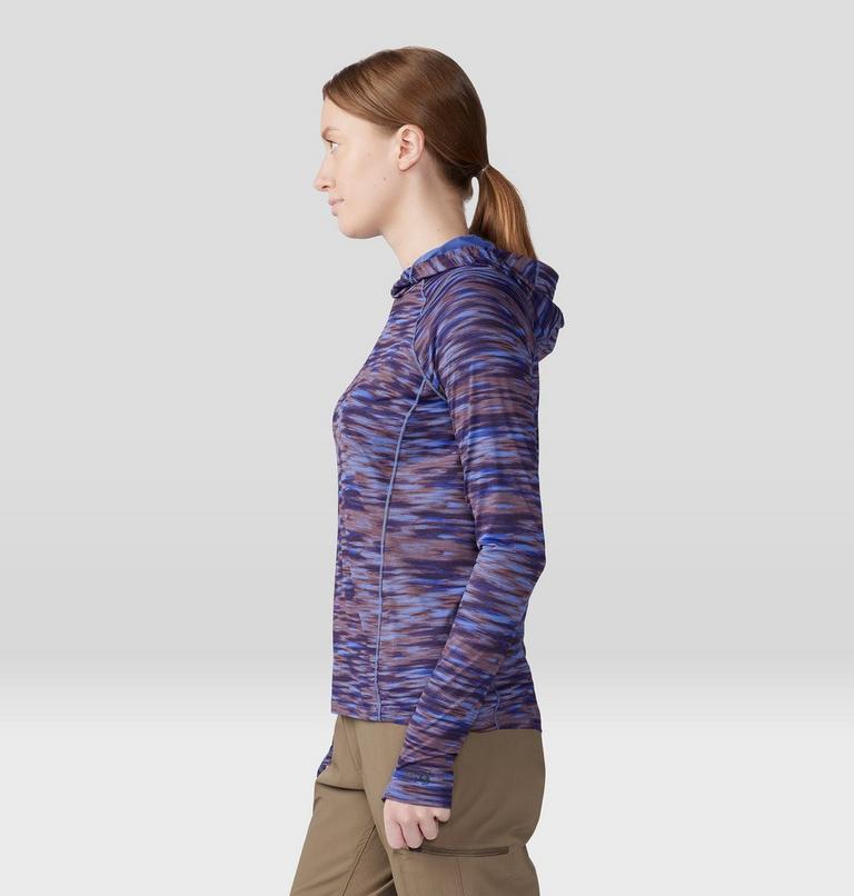 Women's Crater Lake Active Hoody, Color: Berry Vivid Frequency Print, image 3