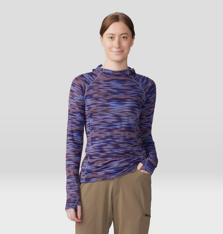 Women's Crater Lake Active Hoody, Color: Berry Vivid Frequency Print, image 6
