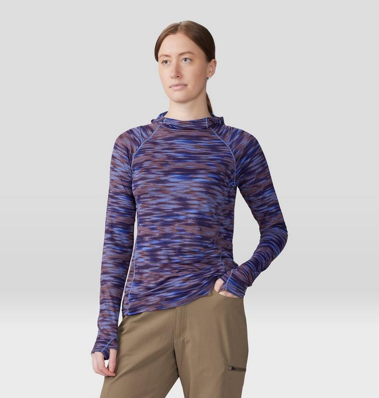 Women's Crater Lake Active Hoody, Color: Berry Vivid Frequency Print, image 7