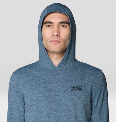Men's Sunblocker Hoody, Color: Adriatic Blue Heather, image 8