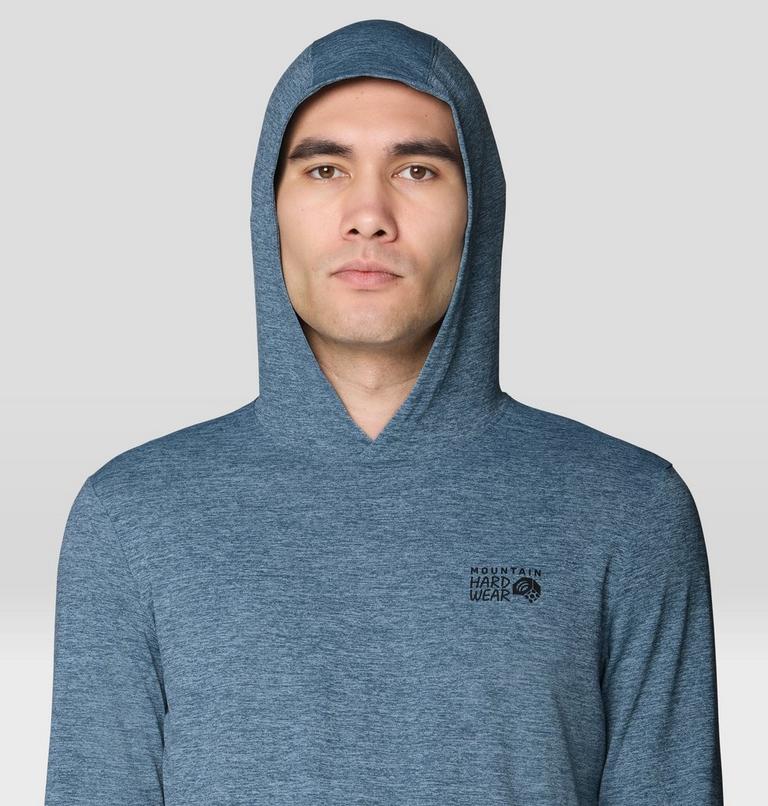 Men's Sunblocker Hoody, Color: Adriatic Blue Heather, image 4