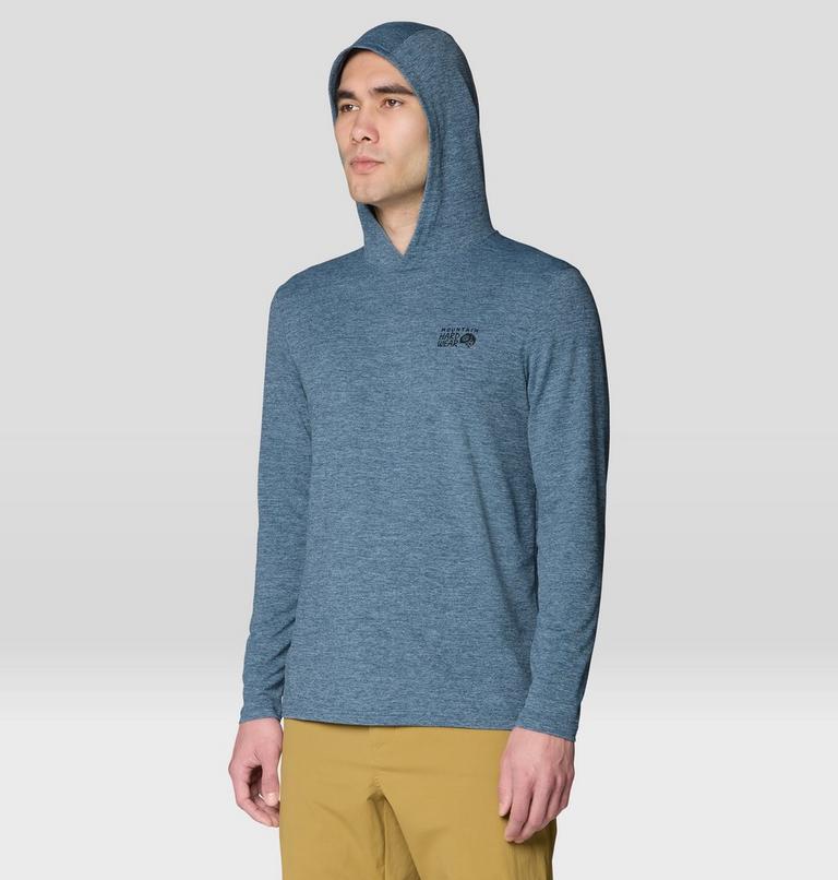 Men's Sunblocker Hoody, Color: Adriatic Blue Heather, image 5