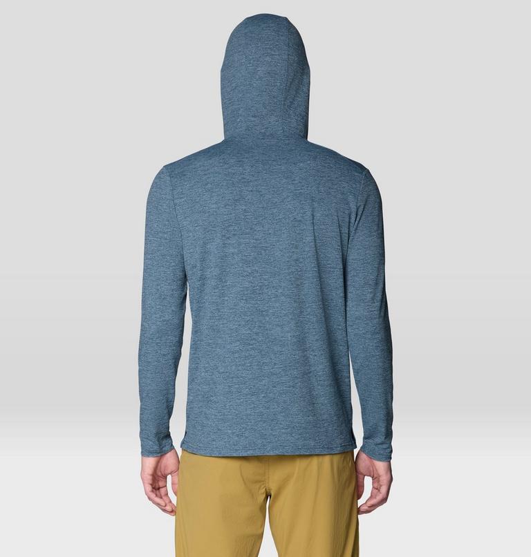 Men's Sunblocker Hoody, Color: Adriatic Blue Heather, image 2