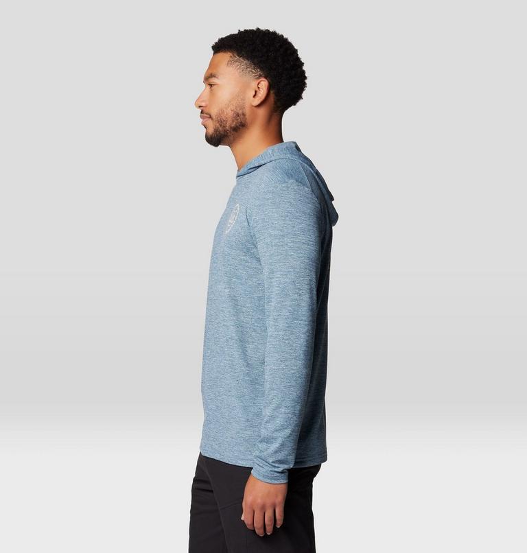 Men's Sunblocker Hoody, Color: Adriatic Blue Heather x, image 3