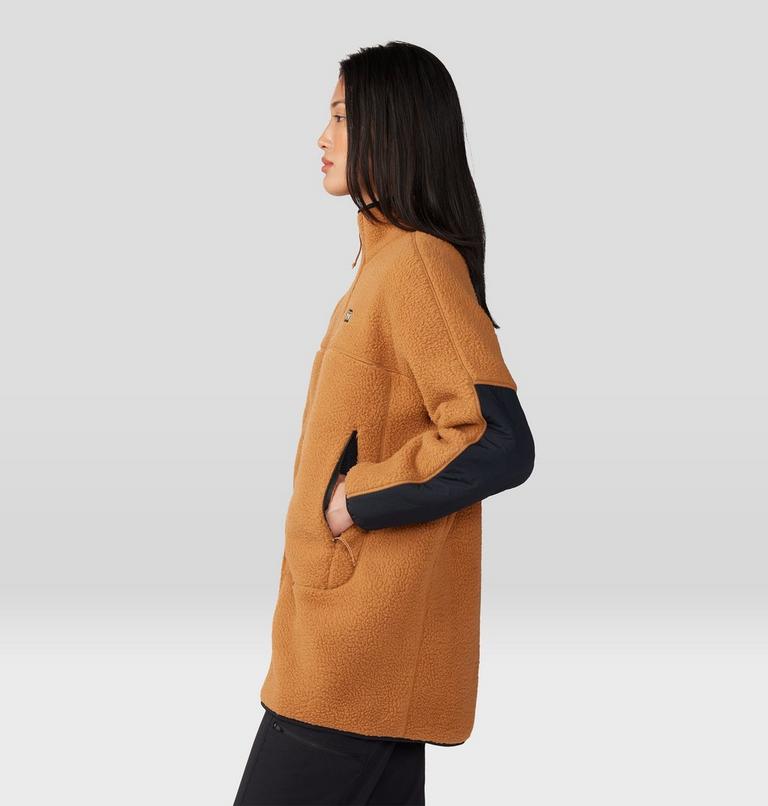 Women's HiCamp Fleece Long Full Zip, Color: Copper Clay, image 3