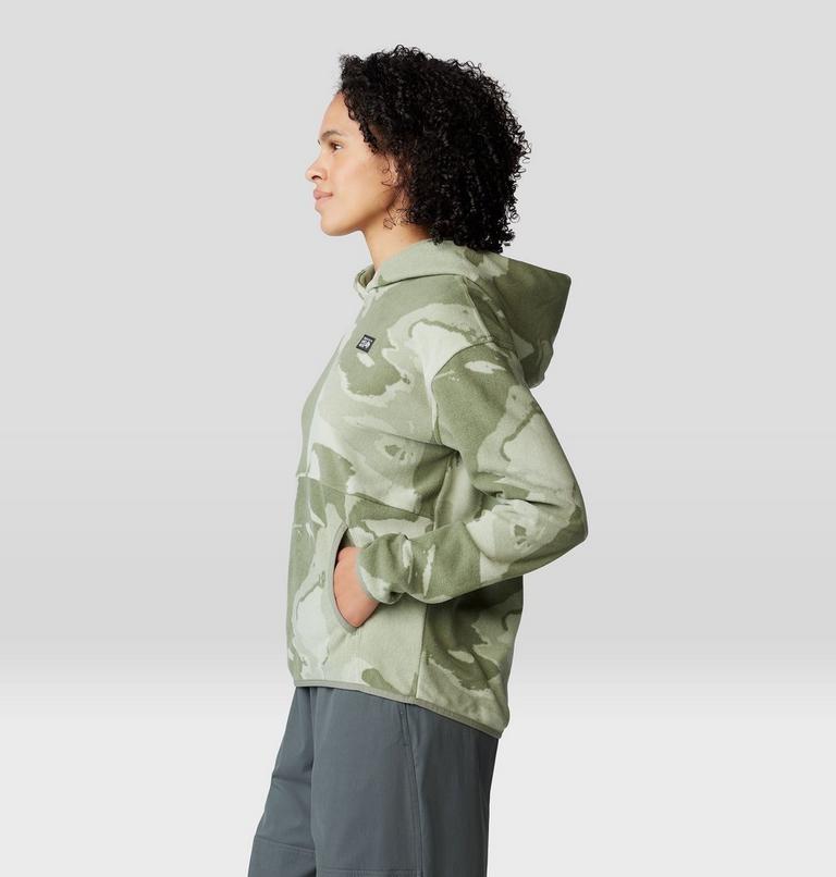 Hoodie Microchill, Color: Green Fade Snowdrifts Print, image 3