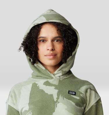 Women's Microchill Hoody, Color: Green Fade Snowdrifts Print, image 20