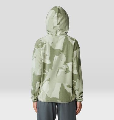 Women's Microchill Hoody, Color: Green Fade Snowdrifts Print, image 18