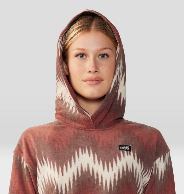 Women's Microchill Hoody, Color: Clay Earth Zig Zag Print, image 4