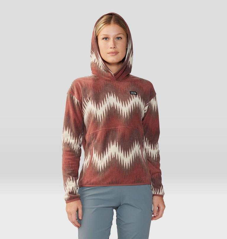 Women's Microchill Hoody, Color: Clay Earth Zig Zag Print, image 5