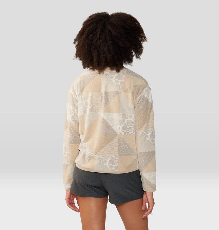 Women's Microchill Pullover, Color: Oyster Shell Quilt Print, image 2