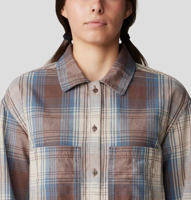 Women's Dolores Flannel Long Sleeve Shirt, Color: Choss Starlights Plaid, image 4