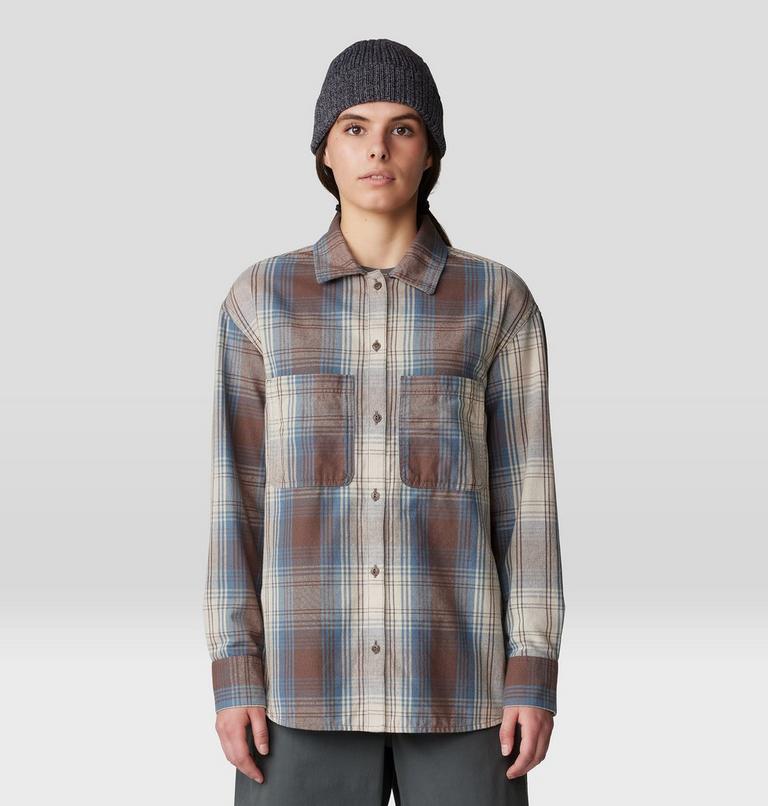 Women's Dolores Flannel Long Sleeve Shirt, Color: Choss Starlights Plaid, image 6