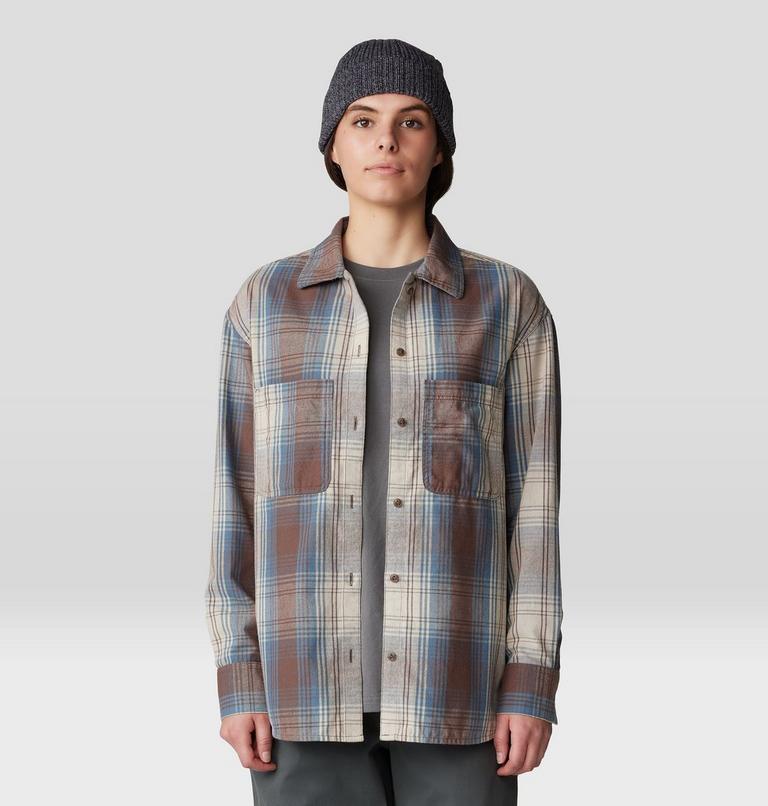Women's Dolores Flannel Long Sleeve Shirt, Color: Choss Starlights Plaid, image 1