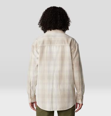 Women's Dolores Flannel Long Sleeve Shirt, Color: Wild Oyster Starlights Plaid, image 2