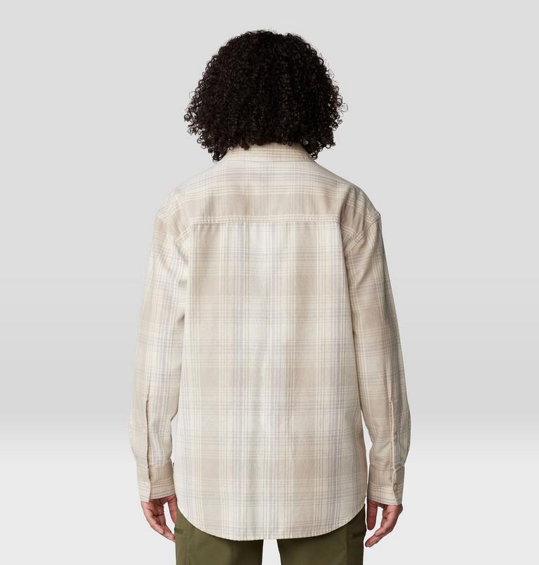 Women's Dolores Flannel Long Sleeve Shirt, Color: Wild Oyster Starlights Plaid, image 2