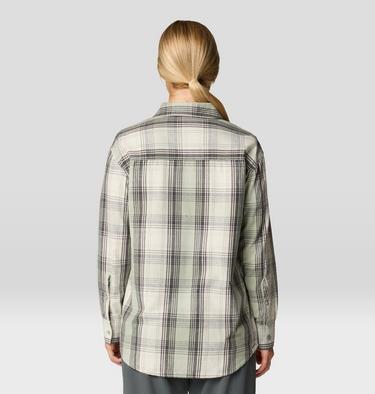 Women's Dolores Flannel Long Sleeve Shirt, Color: White Sage Starlights Plaid, image 10