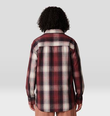 Women's Dolores Flannel Long Sleeve Shirt, Color: Pluot Starlights Plaid, image 2