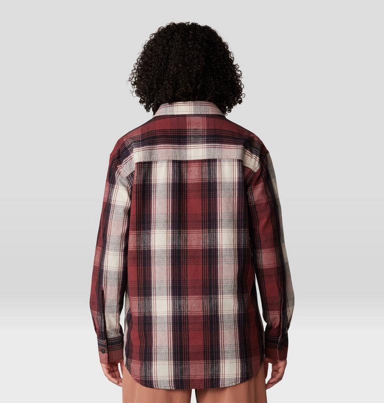 Women's Dolores Flannel Long Sleeve Shirt, Color: Pluot Starlights Plaid, image 2