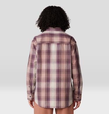 Women's Dolores Flannel Long Sleeve Shirt, Color: Smoky Quartz Starlights Plaid, image 6