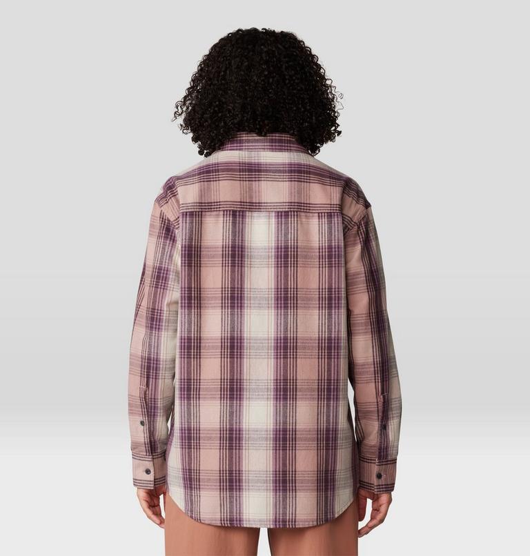 Women's Dolores Flannel Long Sleeve Shirt, Color: Smoky Quartz Starlights Plaid, image 2