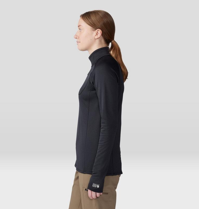 Women's Glacial Trail Half Zip, Color: Black, image 3