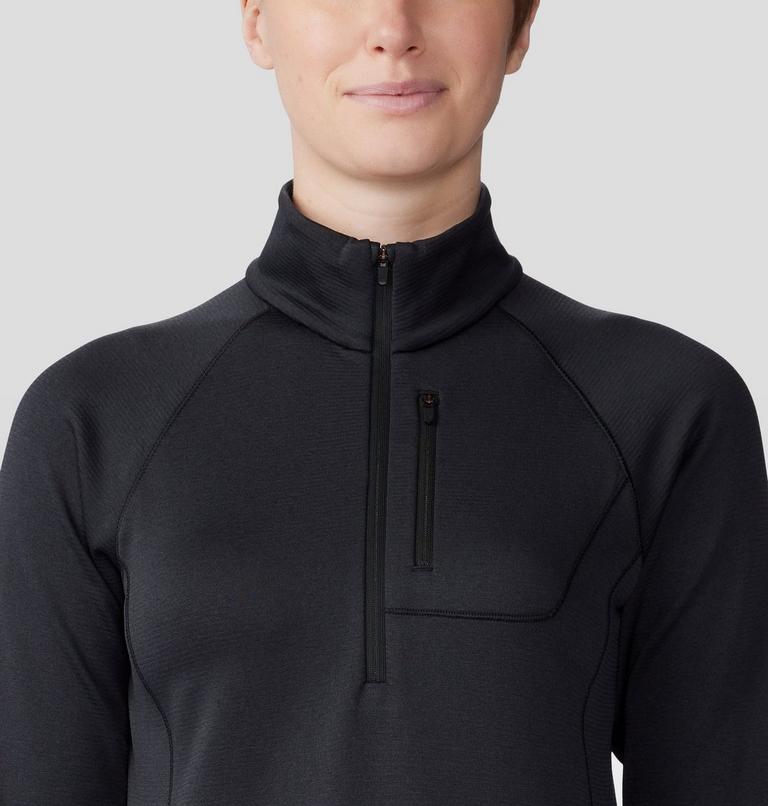 Women's Glacial Trail Half Zip, Color: Black, image 4