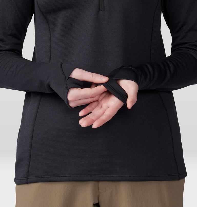 Women's Glacial Trail Half Zip, Color: Black, image 5